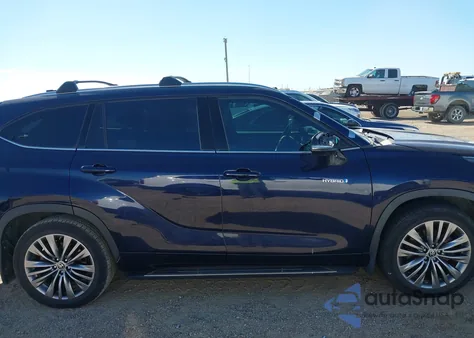 2021 Toyota Highlander Hybrid Platinum from USA, damaged, VIN 5TDFARAH7MS008597